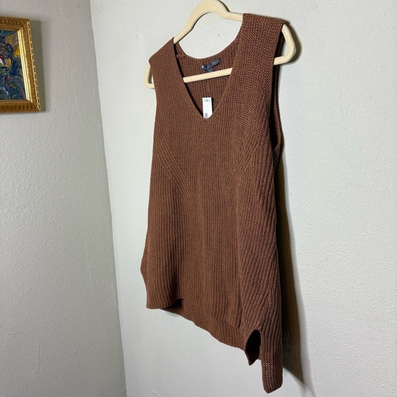 NWT Elliott Lauren Brown Knit Sleeveless Top Size Large - Picture 2 of 7